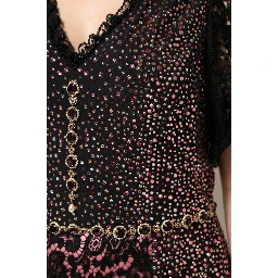 Multicolor Embellished Mermaid Gown Dress