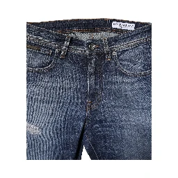 Blue Washed Cotton Slim Fit Men Denim Jeans