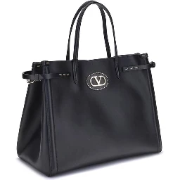 حقيبة كتف بوس توروس من جلد العجل الأسود