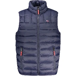 Blue Polyamide Men Jacket