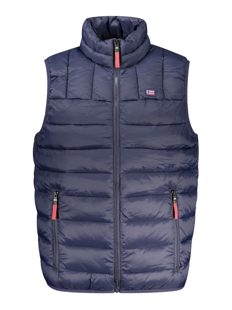 Blue Polyamide Men Jacket
