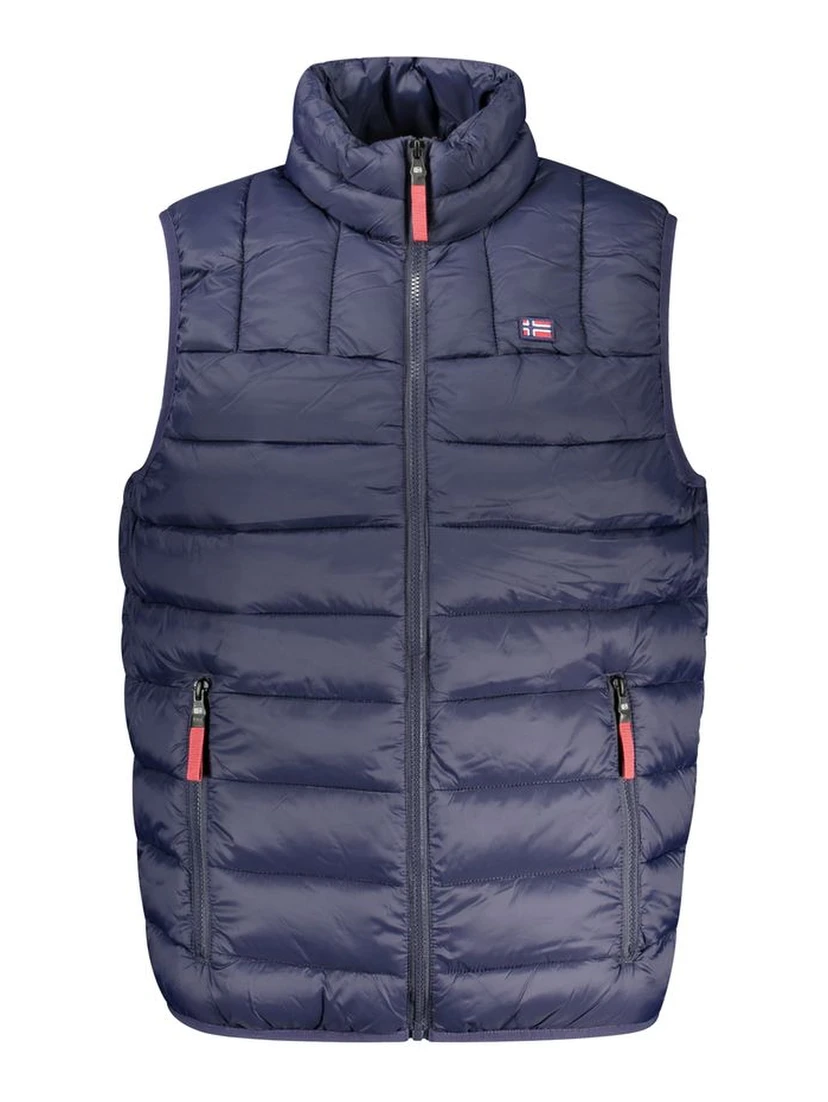 Blue Polyamide Men Jacket