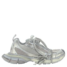 Gray Polyester Athletic Sneakers