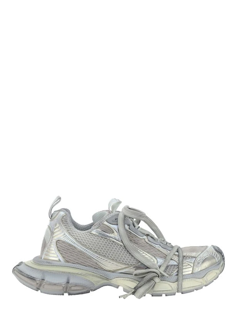 Gray Polyester Athletic Sneakers