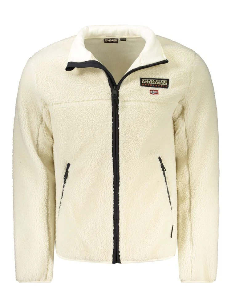 White Polyester Men Jacket