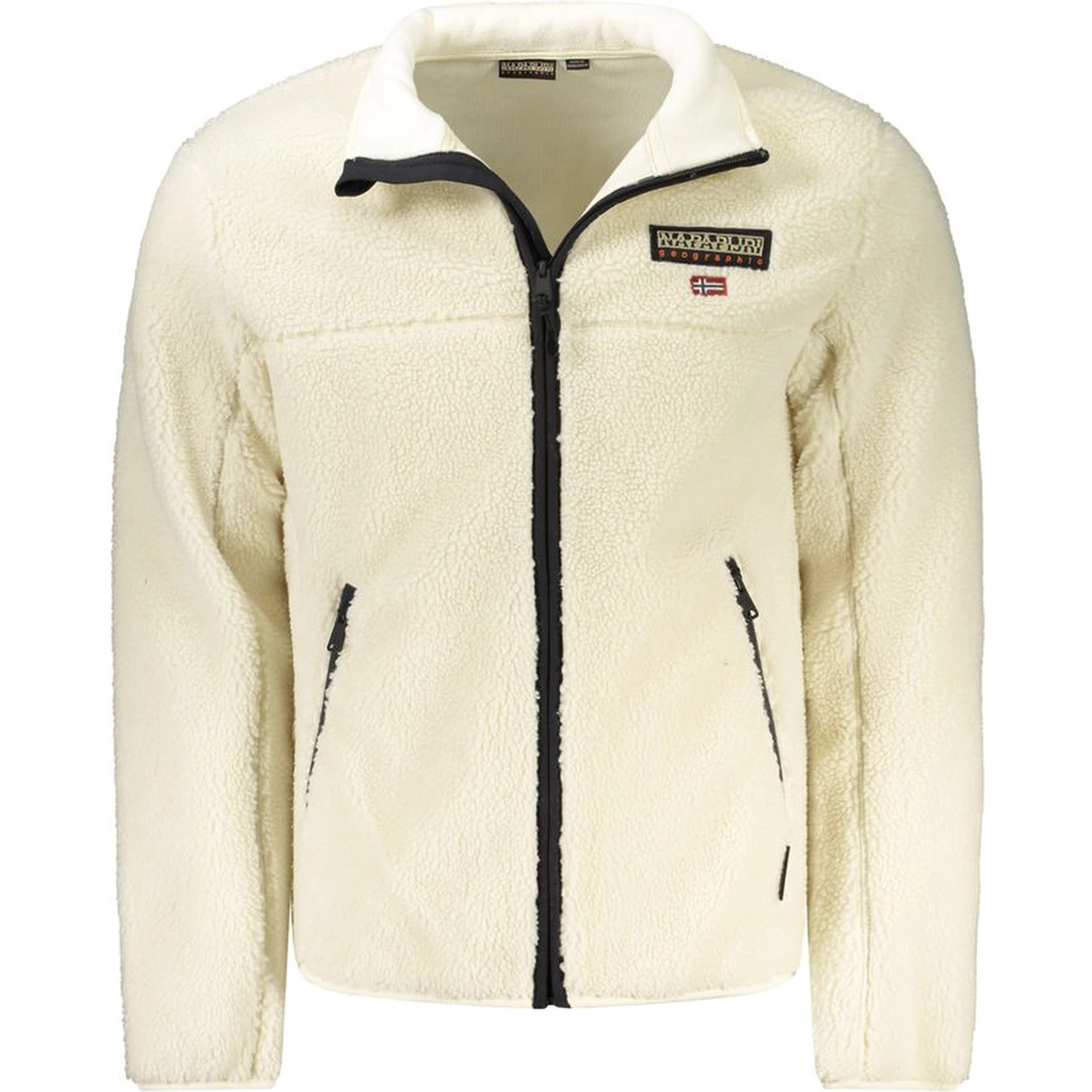 White Polyester Men Jacket