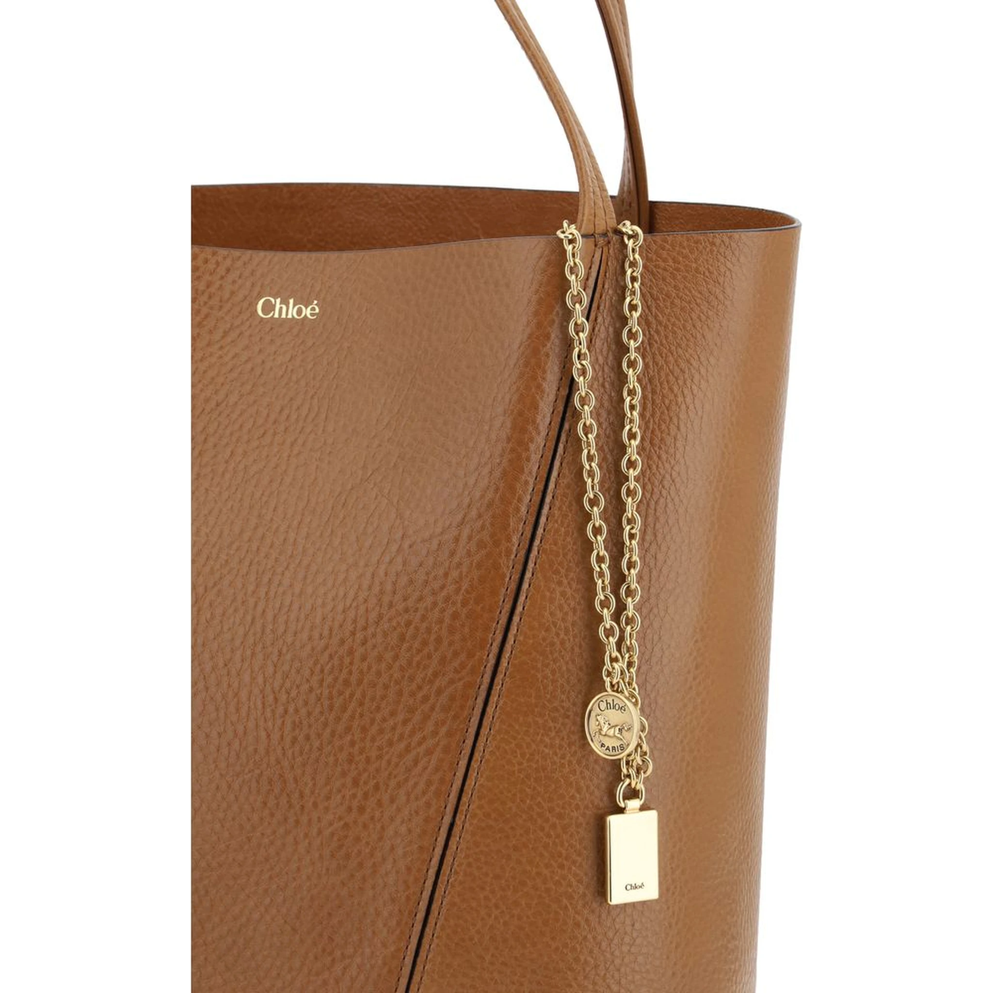 حقيبة كتف بوس توروس من جلد العجل البني