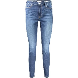 Blue Cotton Women Jeans