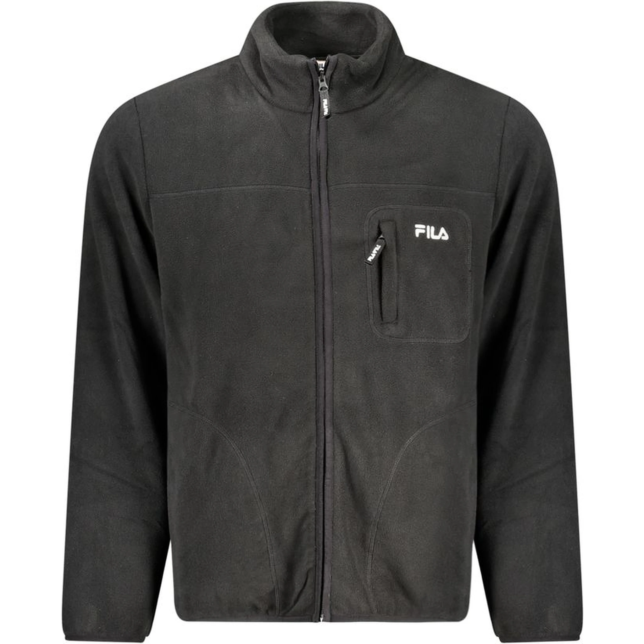Black Polyester Men Jacket