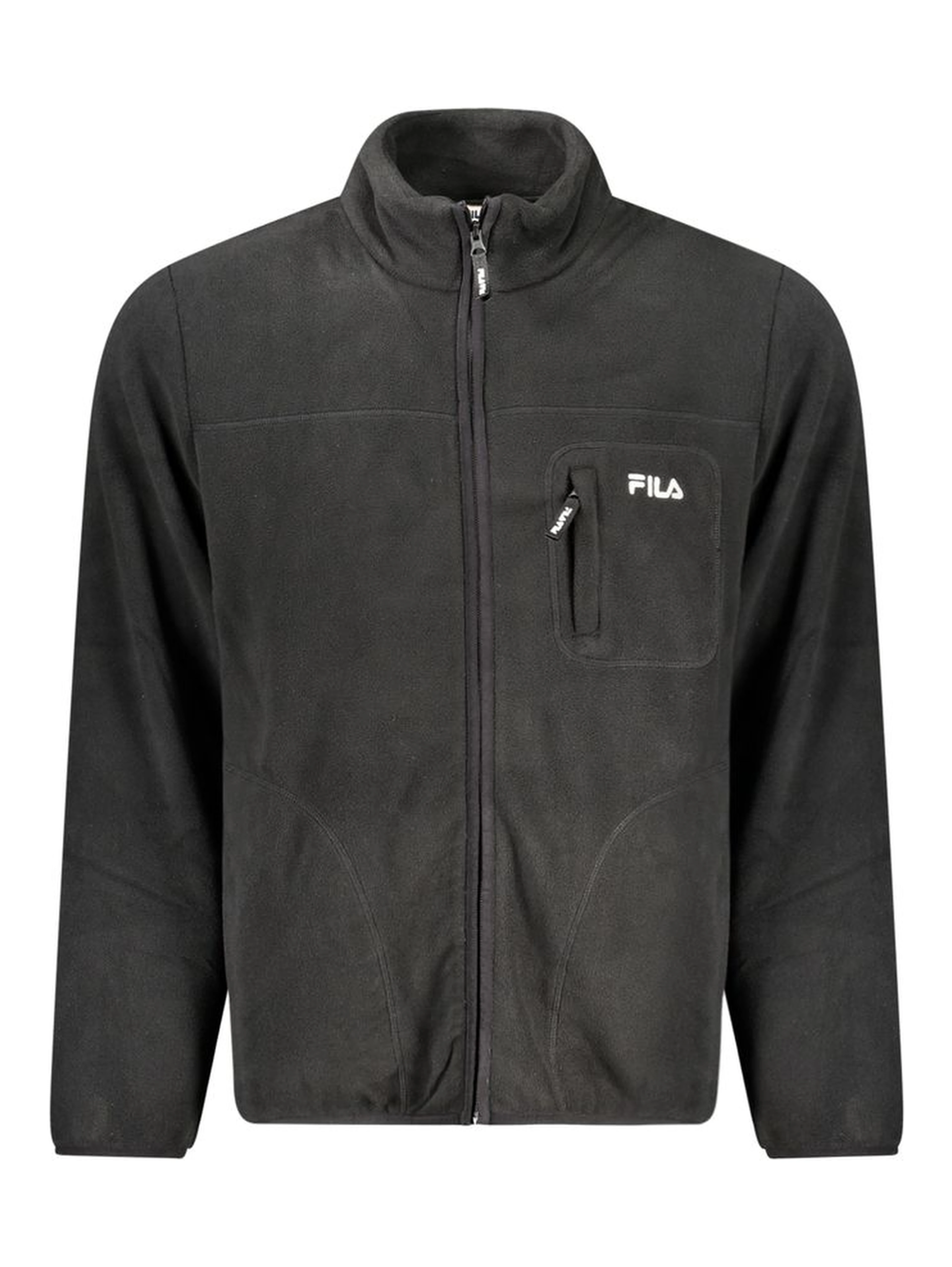 Black Polyester Men Jacket