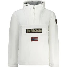 White Polyamide Men Jacket