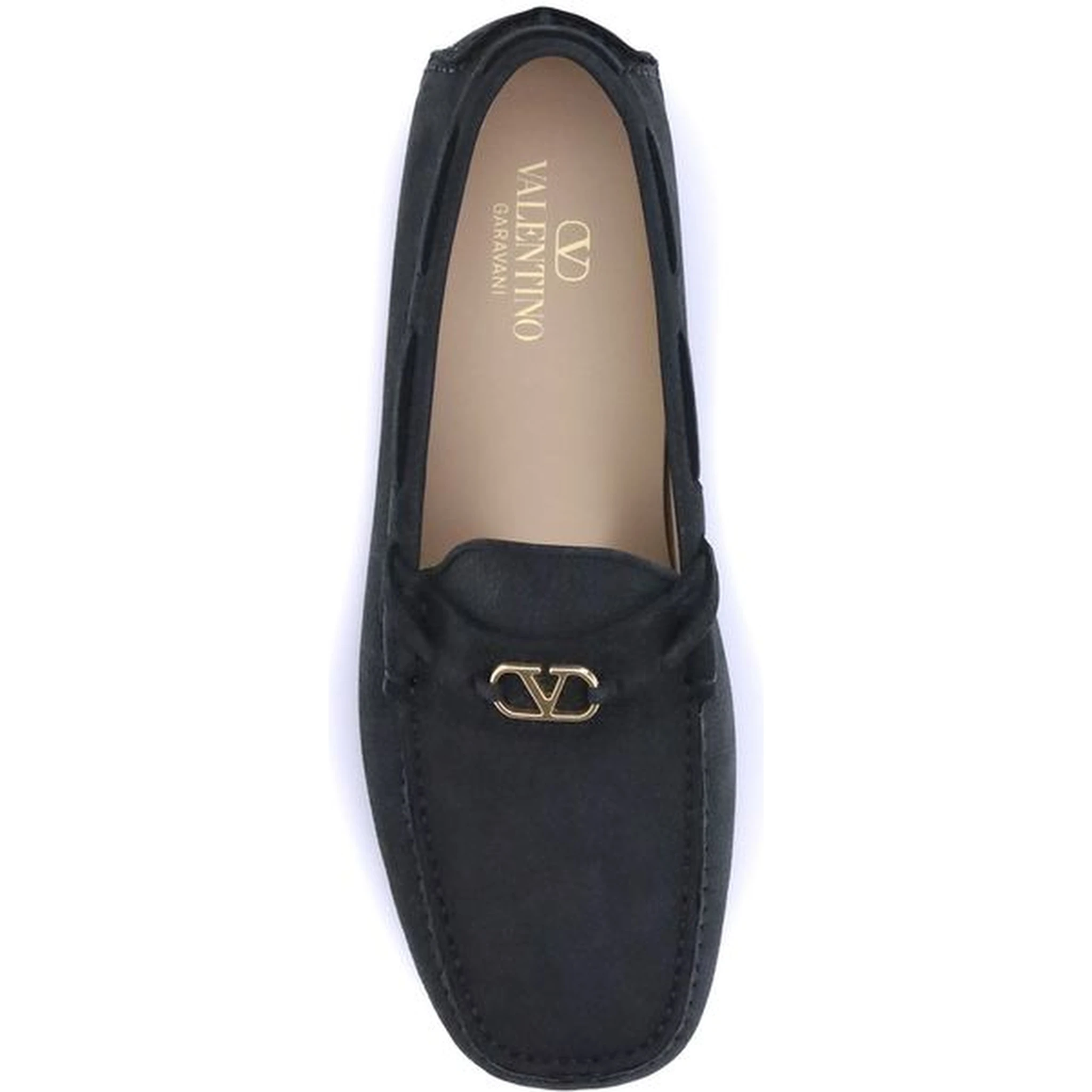 Black Rubber Slip-On Loafers
