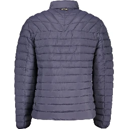 Blue Polyamide Men Jacket