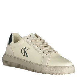 White Polyurethane Men's Sneaker