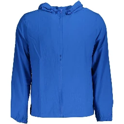 Blue Polyester Men's Sport Jacket