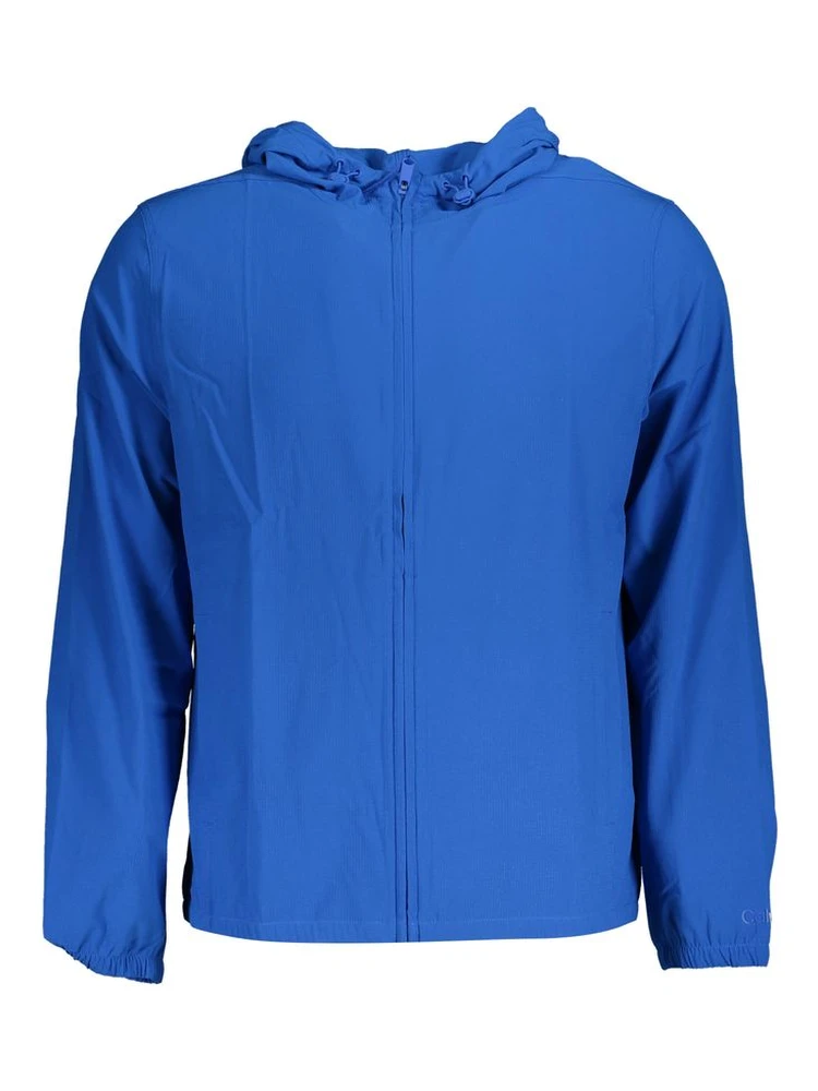 Blue Polyester Men's Sport Jacket