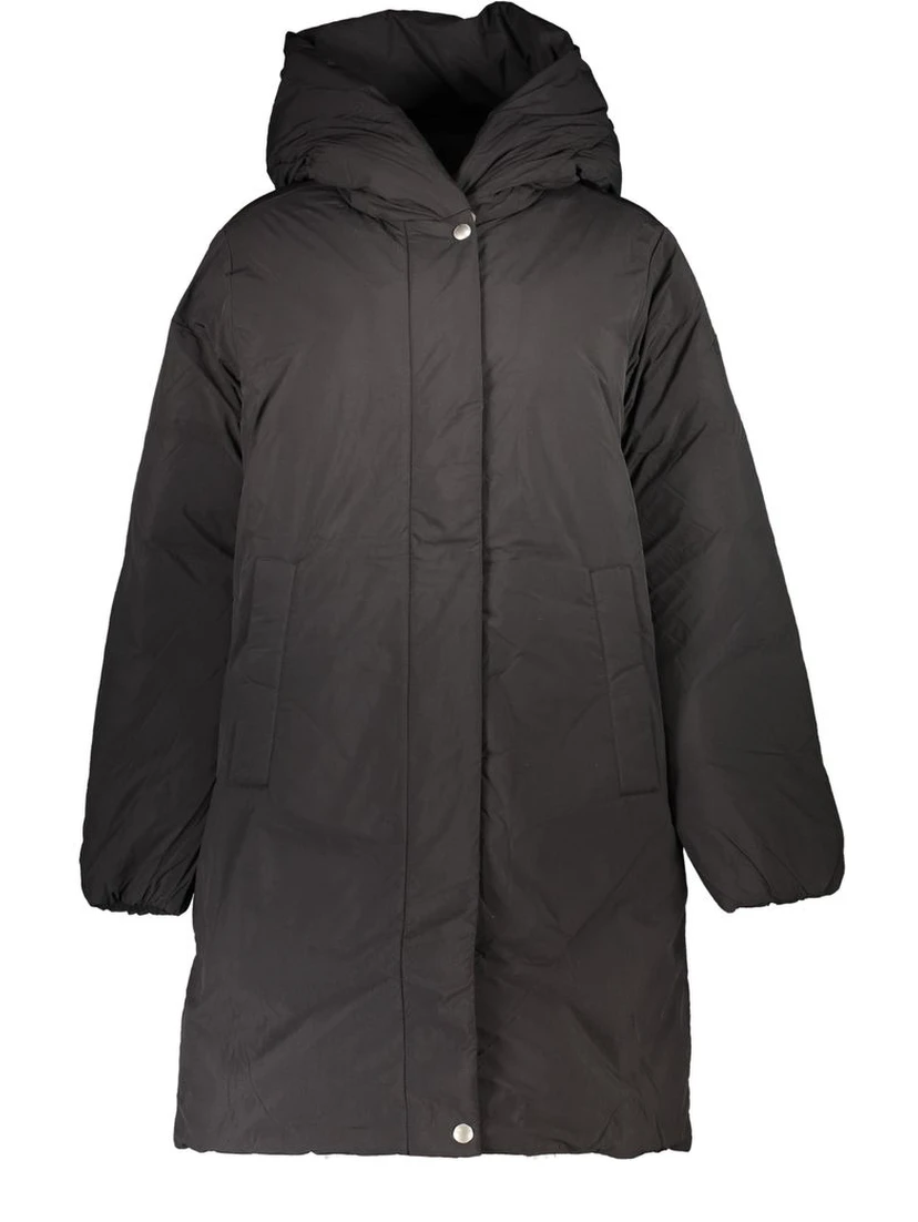 Black Polyester Jackets & Coat