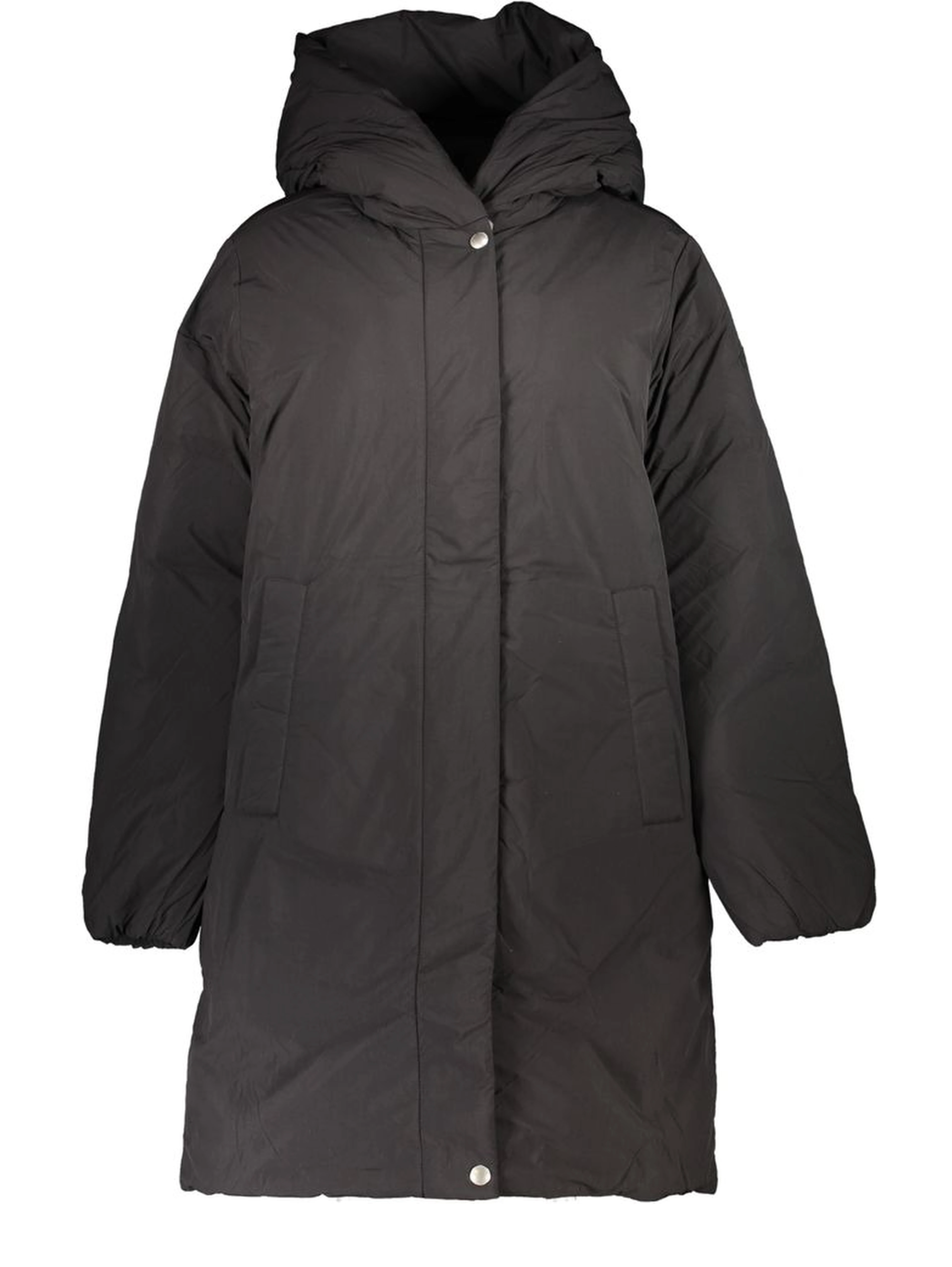 Black Polyester Jackets & Coat