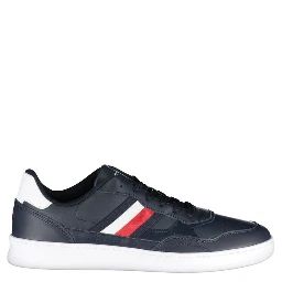 Blue Polyurethane Men Sneaker