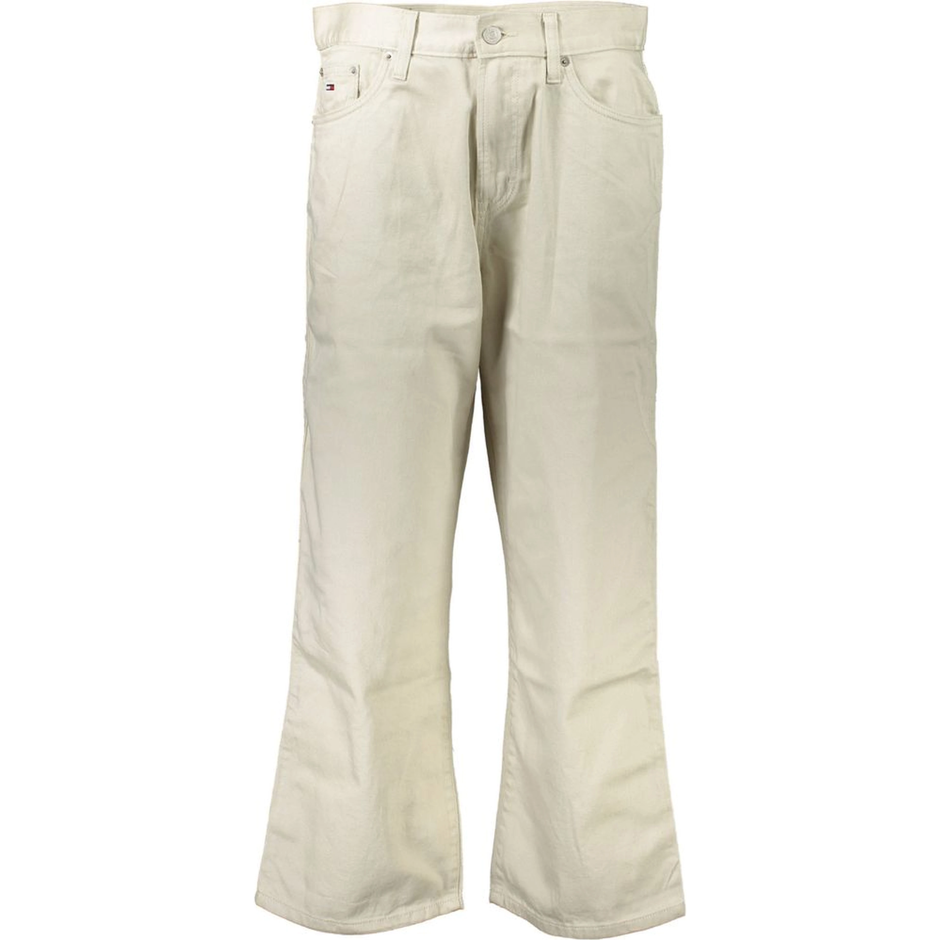 Beige Cotton Women Jeans
