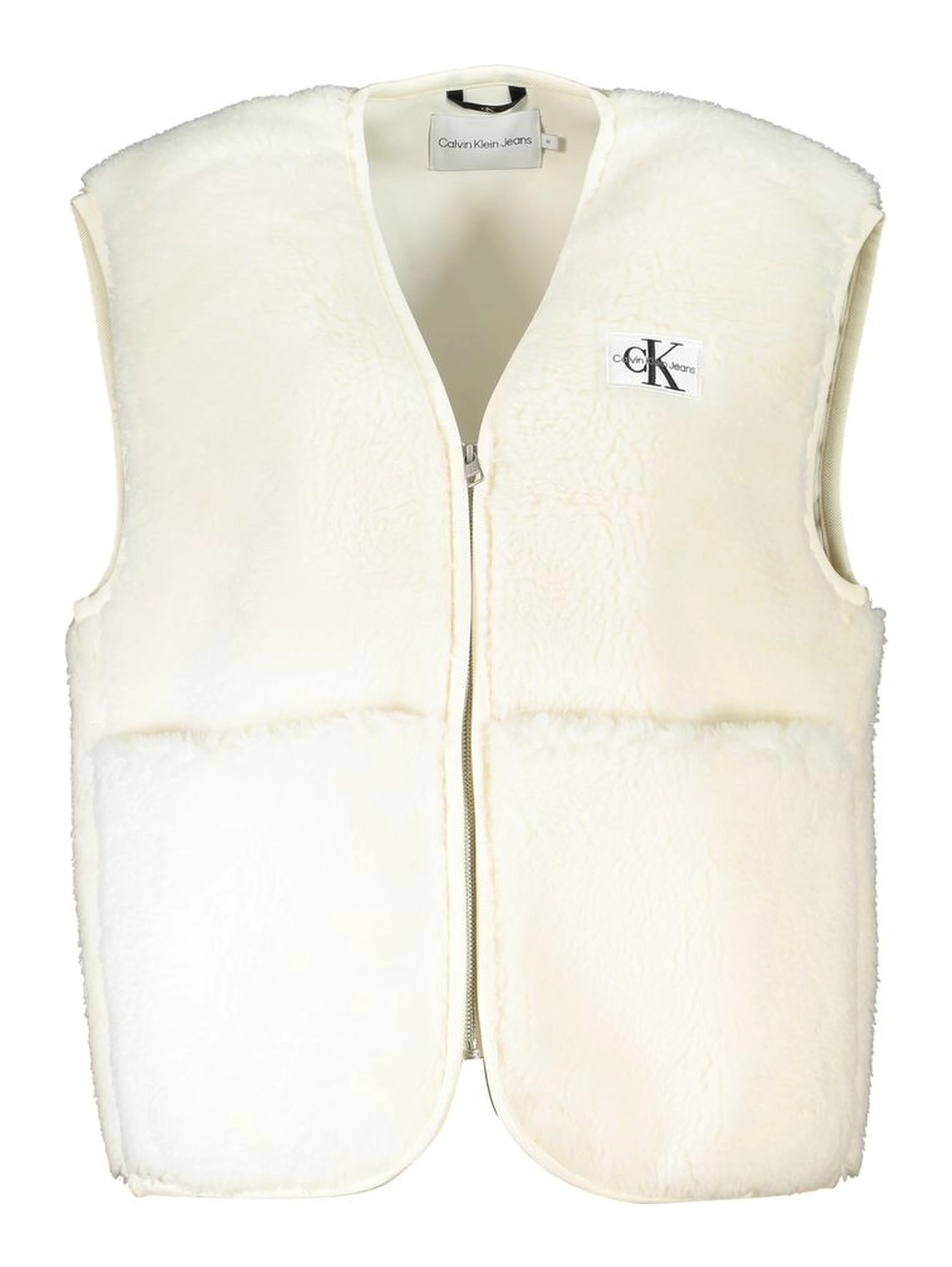 White Polyester Women's Coat