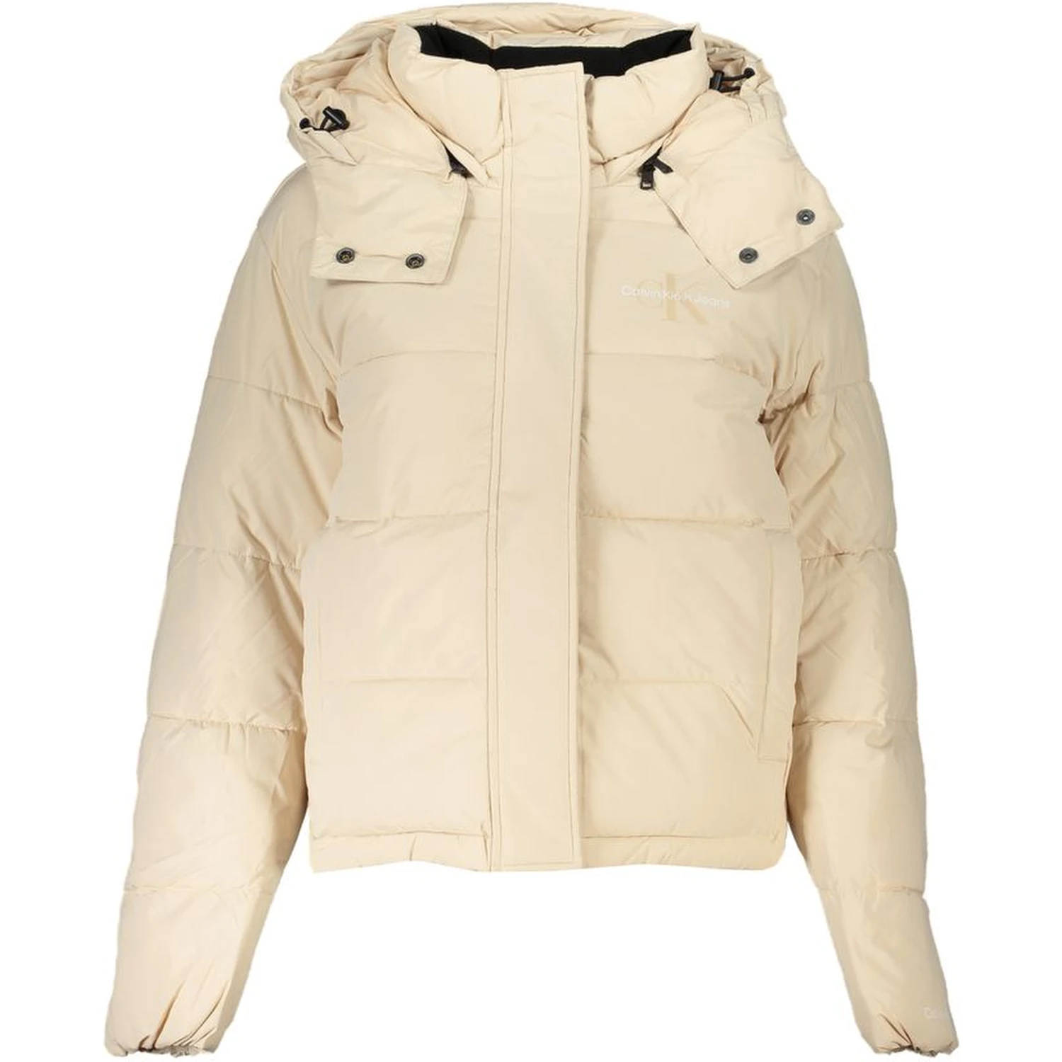 Beige Polyester Women Jacket