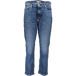 Blue Cotton Women Jeans