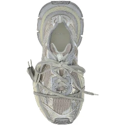 Gray Polyester Athletic Sneakers