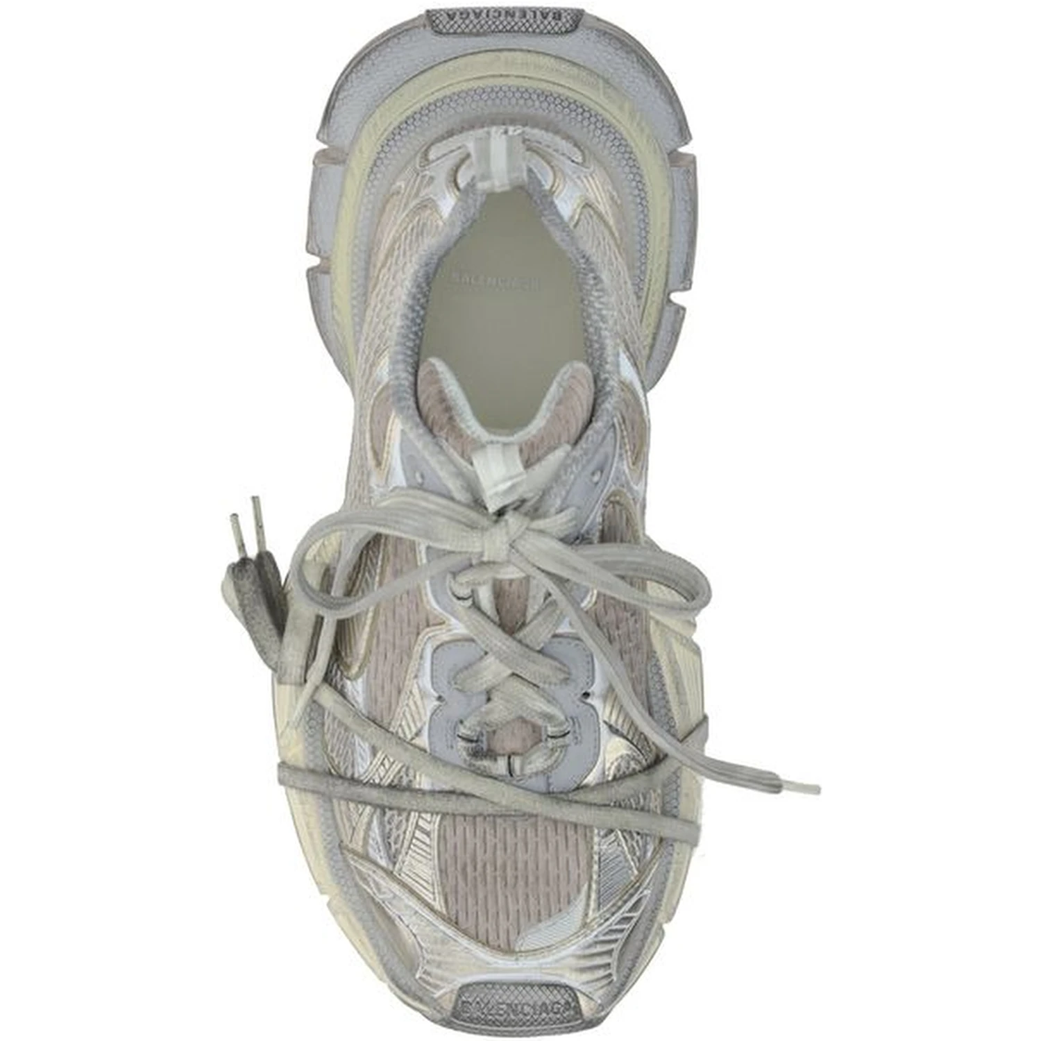Gray Polyester Athletic Sneakers