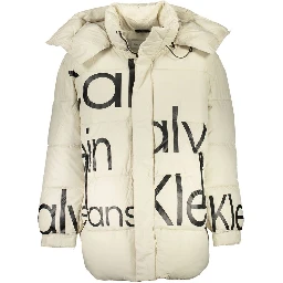 Beige Polyester Men Jacket