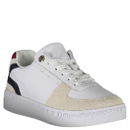 White Polyester Sneaker