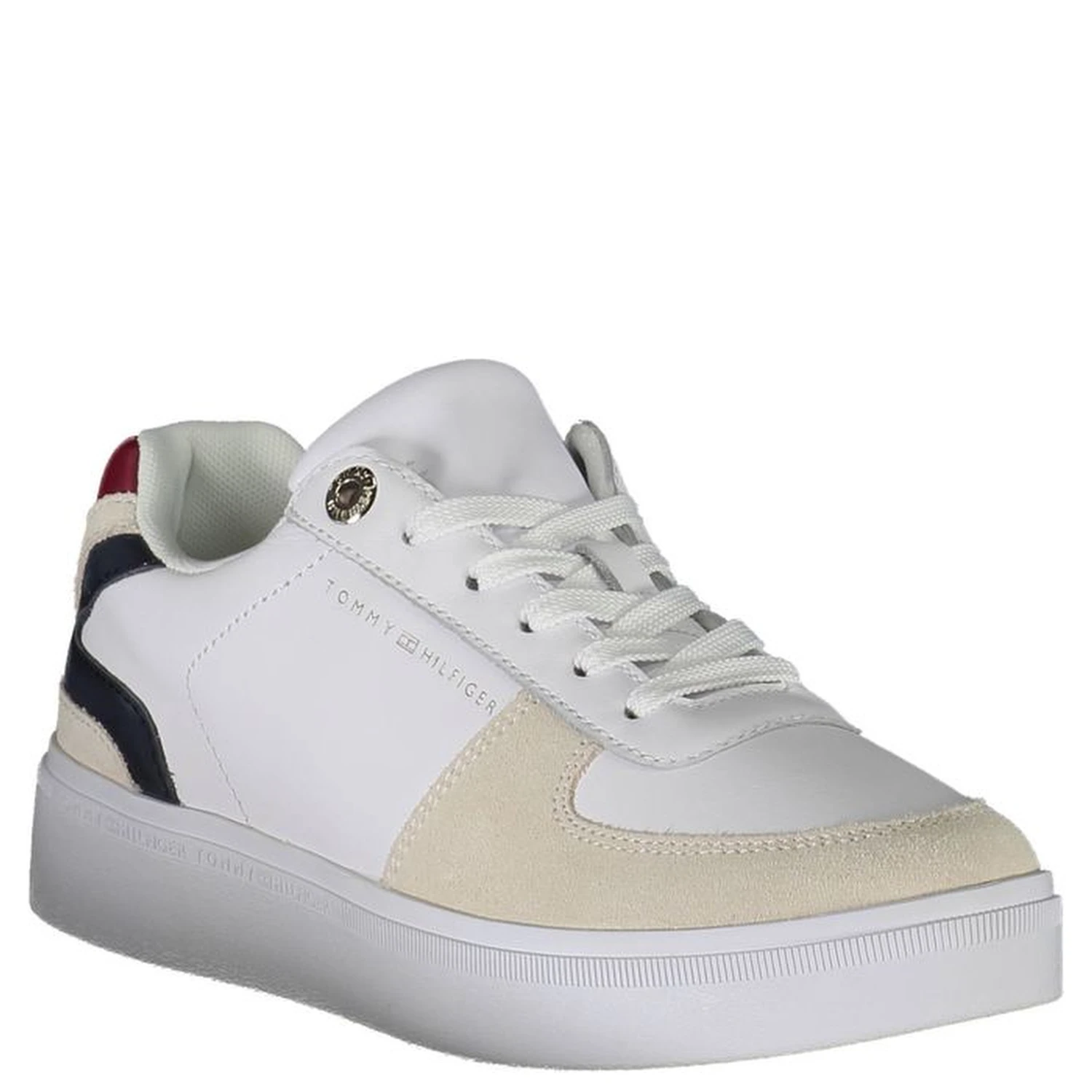 White Polyester Sneaker