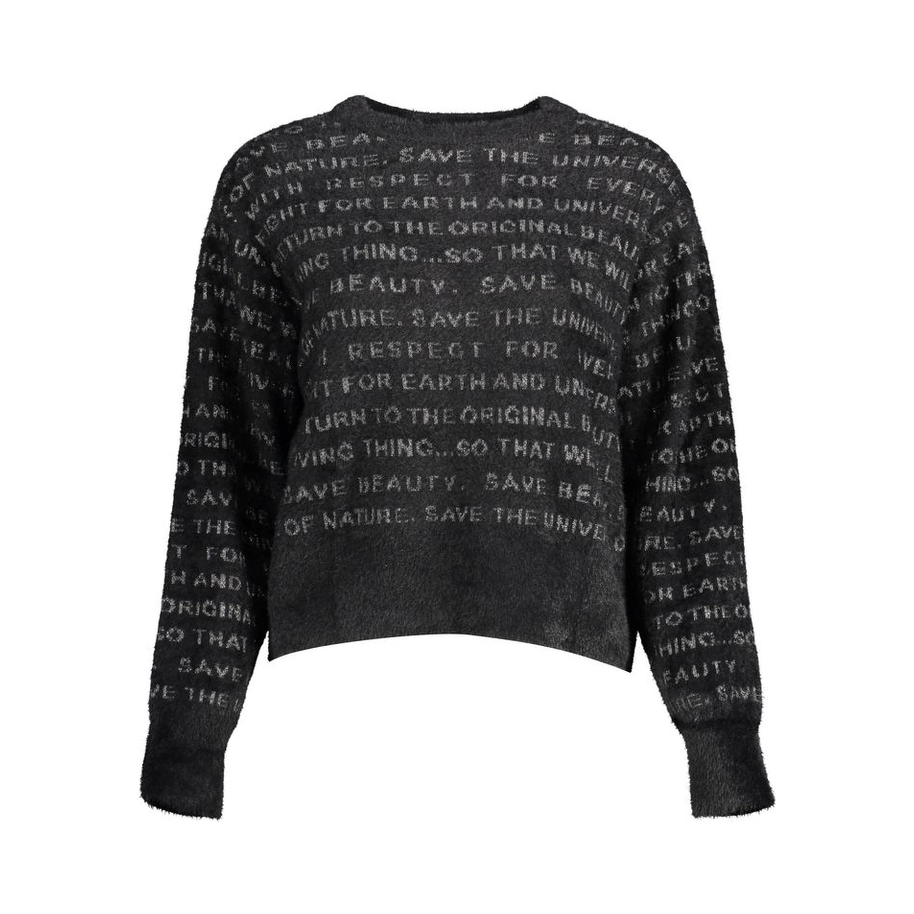 Black Polyester Sweater