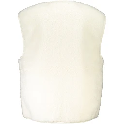White Polyester Women's Coat