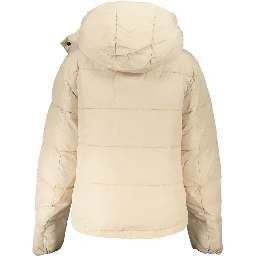 Beige Polyester Women Jacket