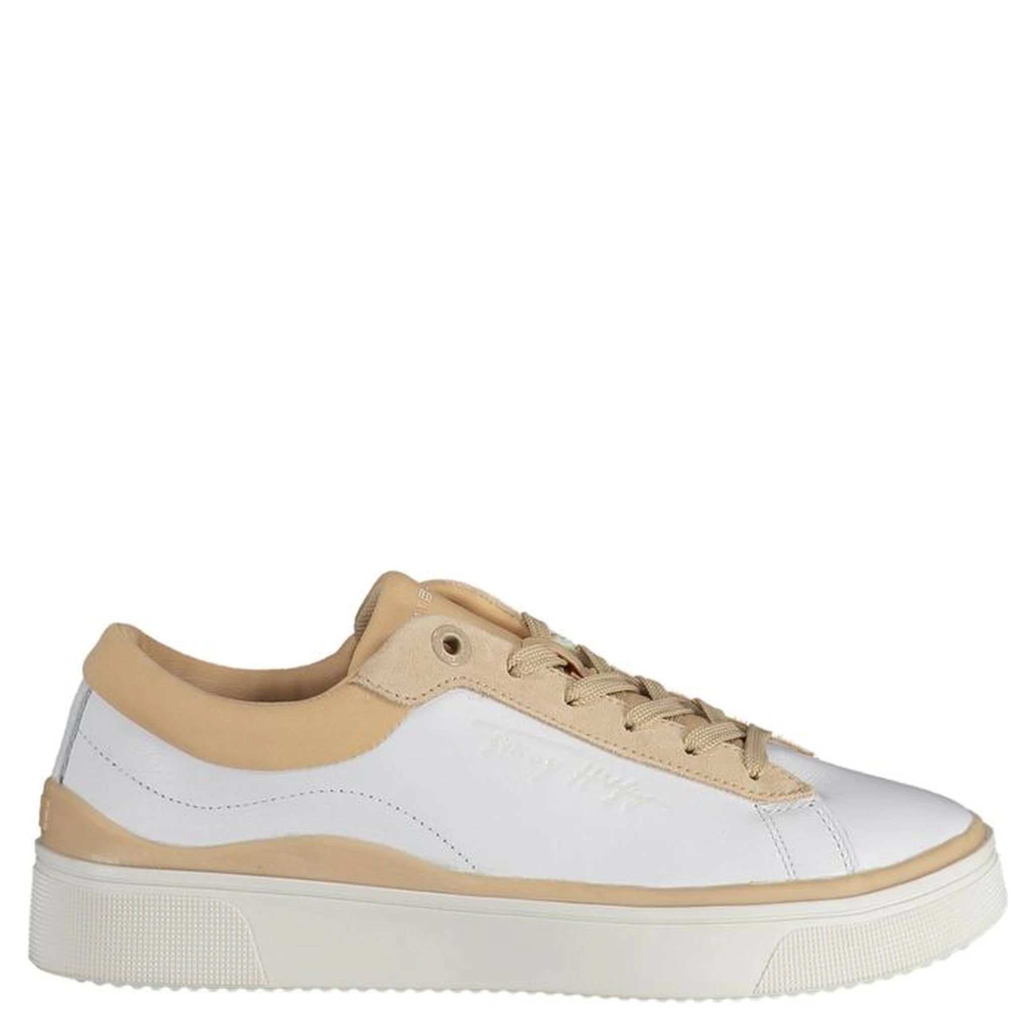 White Polyester Sneaker