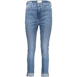 Blue Cotton Women Jeans