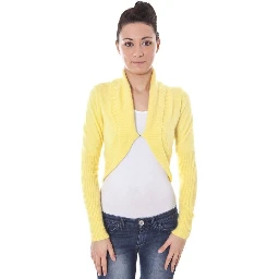 Giallo Poliammide Women's Shrug