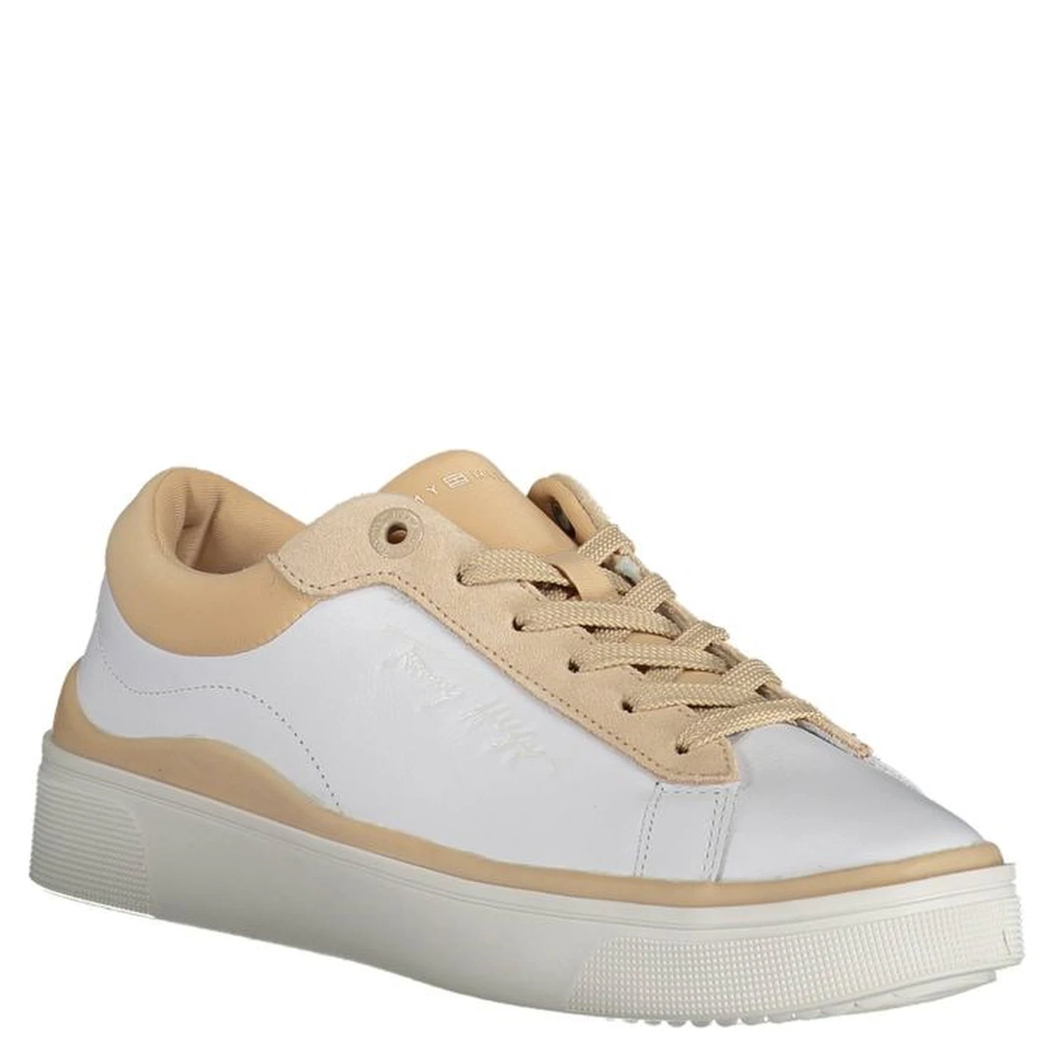 White Polyester Sneaker