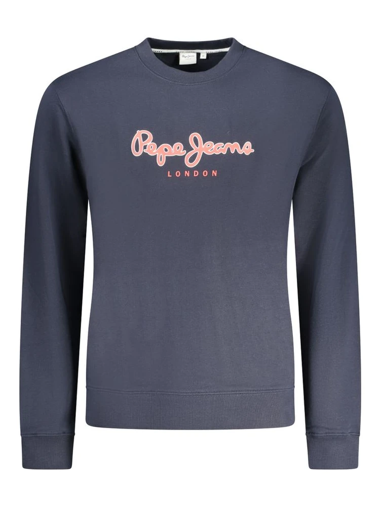 Blue Cotton Men Sweater