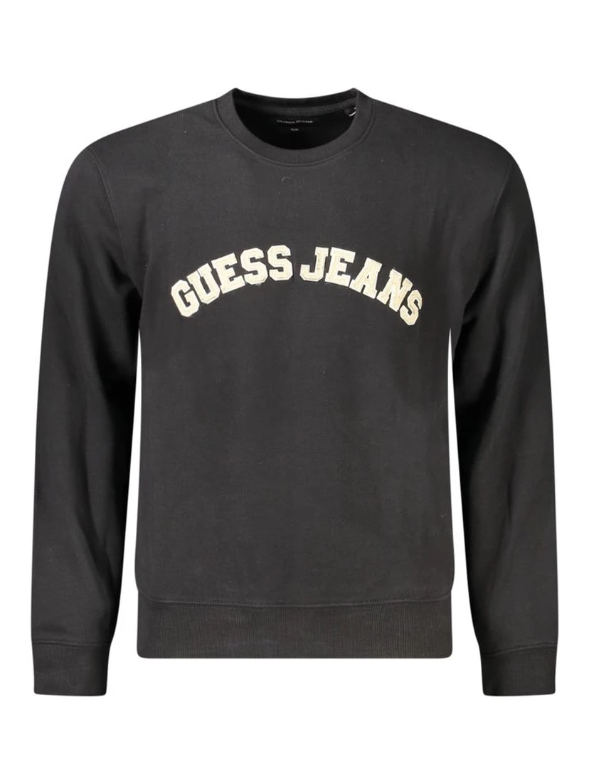 Black Cotton Men Sweater