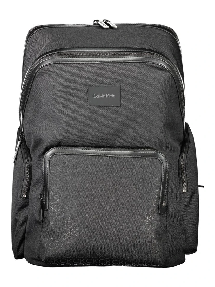 Black Polyester Backpack