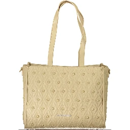 Beige Polyester Handbag