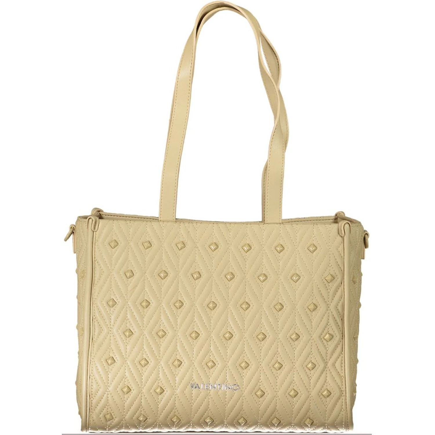 Beige Polyester Handbag