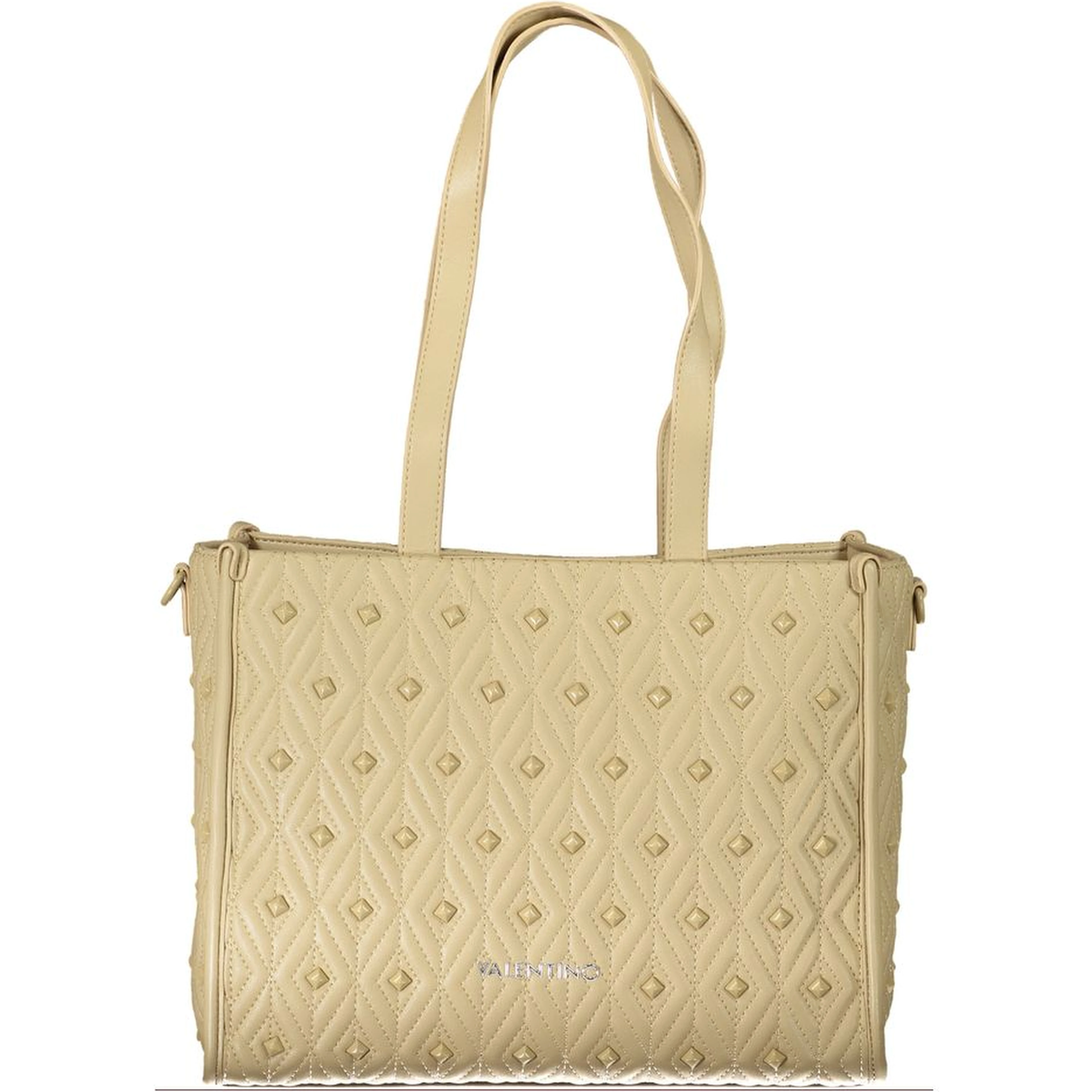 Beige Polyester Handbag