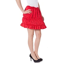 Rosso Polyester Women's Skirt