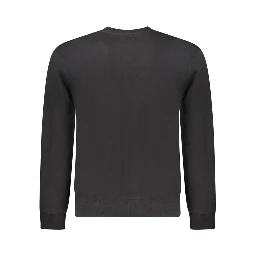 Black Cotton Men Sweater