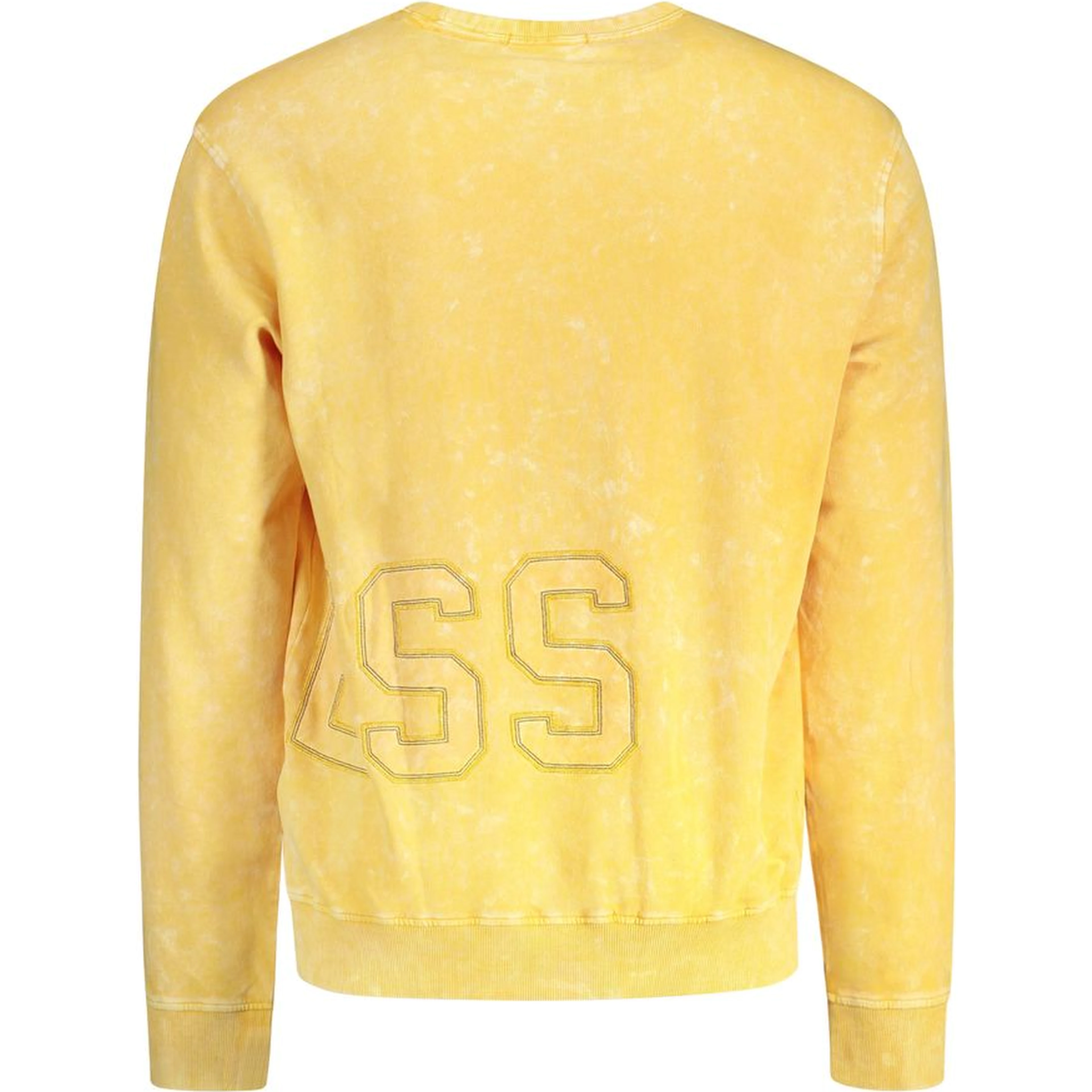 Yellow Cotton Men Sweater