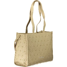 Beige Polyester Handbag