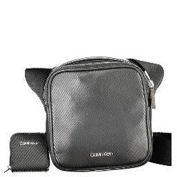 Black Polyester Shoulder Bag